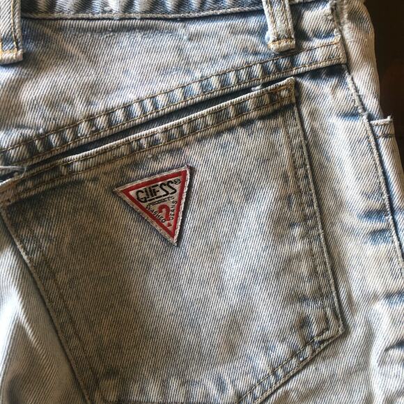 Guess Georges Marciano high rise cut off jean shorts women's size 29 - Picture 8 of 8